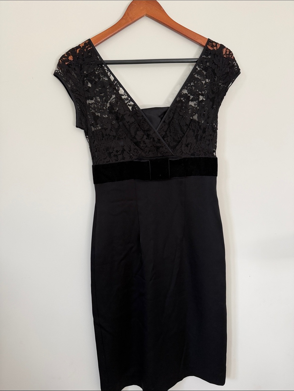 Banana Republic Black Lace-Top Sheath Dress